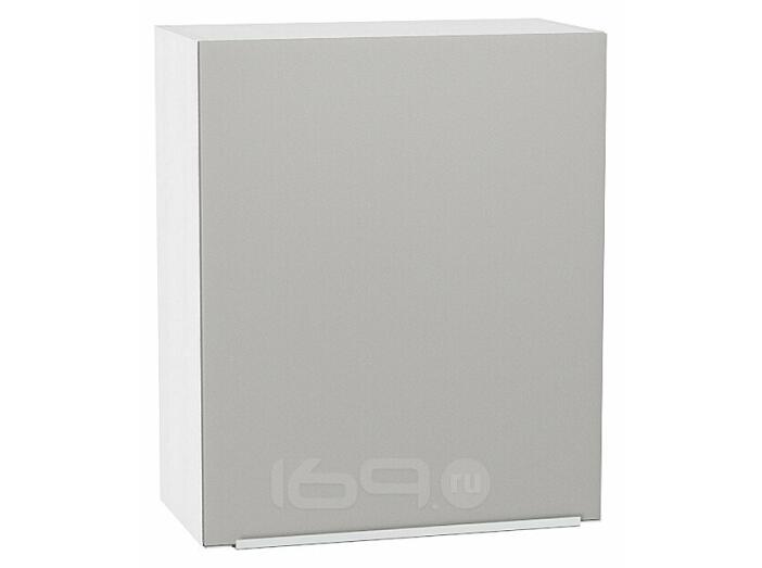 Шкаф верхний с 1-ой дверцей Фьюжн Silky Light Grey  Белый 716*600*320