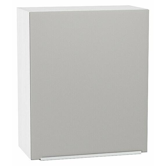 Шкаф верхний с 1-ой дверцей Фьюжн Silky Light Grey  Белый 716*600*320