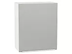 Шкаф верхний с 1-ой дверцей Фьюжн Silky Light Grey Белый 716*600*320