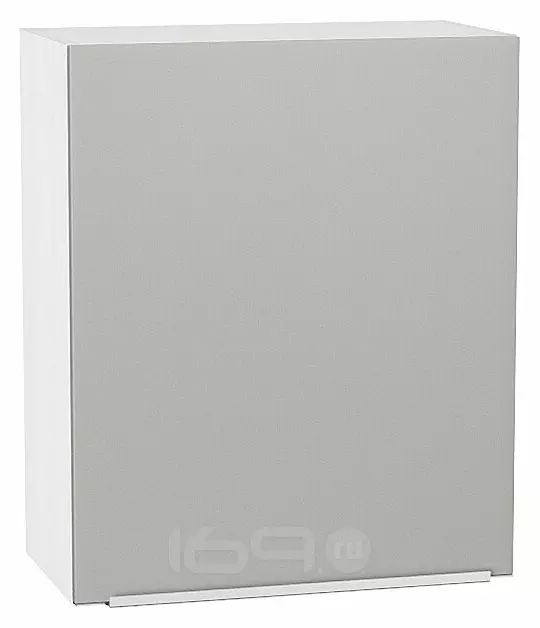 Шкаф верхний с 1-ой дверцей Фьюжн Silky Light Grey  Белый 716*600*320