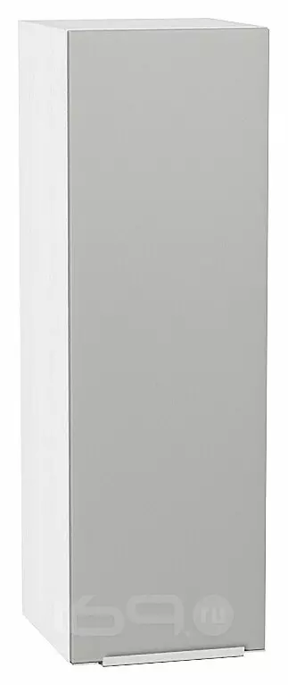 Шкаф верхний с 1-ой дверцей Фьюжн Silky Light Grey Белый 920*300*320