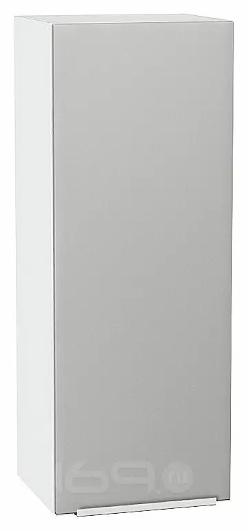 Шкаф верхний с 1-ой дверцей Фьюжн Silky Light Grey  Белый 920*350*320