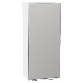 Шкаф верхний с 1-ой дверцей Фьюжн Silky Light Grey  Белый 920*400*320