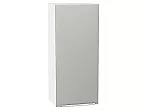 Шкаф верхний с 1-ой дверцей Фьюжн Silky Light Grey Белый 920*400*320
