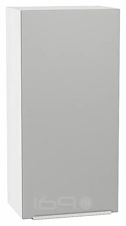 Шкаф верхний с 1-ой дверцей Фьюжн Silky Light Grey Белый 920*450*320