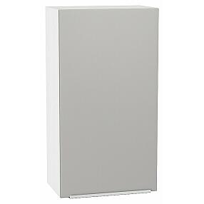 Шкаф верхний с 1-ой дверцей Фьюжн Silky Light Grey  Белый 920*500*320
