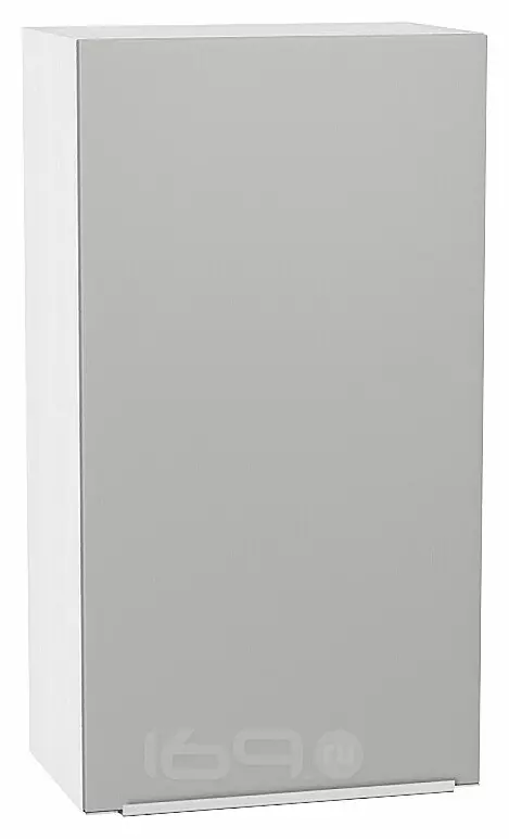 Шкаф верхний с 1-ой дверцей Фьюжн Silky Light Grey  Белый 920*500*320