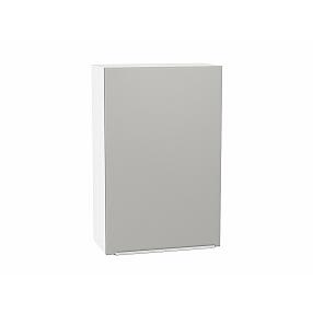 Шкаф верхний с 1-ой дверцей Фьюжн Silky Light Grey  Белый 920*600*320