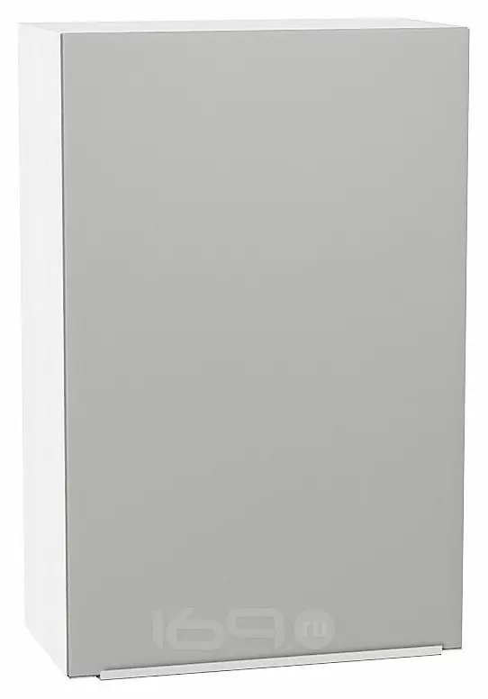 Шкаф верхний с 1-ой дверцей Фьюжн Silky Light Grey  Белый 920*600*320
