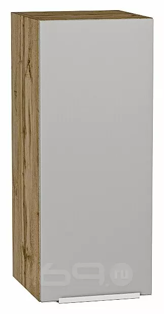 Шкаф верхний с 1-ой дверцей Фьюжн Silky Light Grey  Дуб Вотан 716*300*320