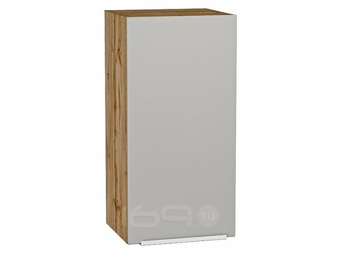 Шкаф верхний с 1-ой дверцей Фьюжн Silky Light Grey  Дуб Вотан 716*350*320