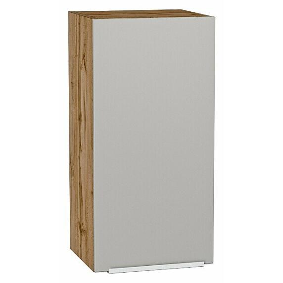 Шкаф верхний с 1-ой дверцей Фьюжн Silky Light Grey  Дуб Вотан 716*350*320