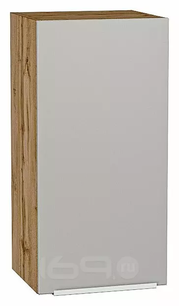 Шкаф верхний с 1-ой дверцей Фьюжн Silky Light Grey Дуб Вотан 716*350*320