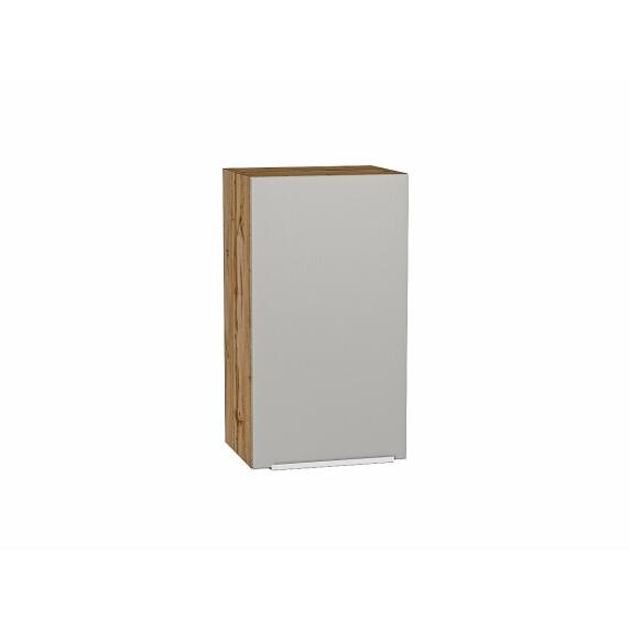 Шкаф верхний с 1-ой дверцей Фьюжн Silky Light Grey  Дуб Вотан 716*400*320