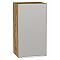 Шкаф верхний с 1-ой дверцей Фьюжн Silky Light Grey  Дуб Вотан 716*400*320