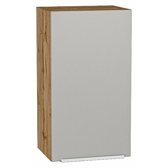 Шкаф верхний с 1-ой дверцей Фьюжн Silky Light Grey  Дуб Вотан 716*400*320