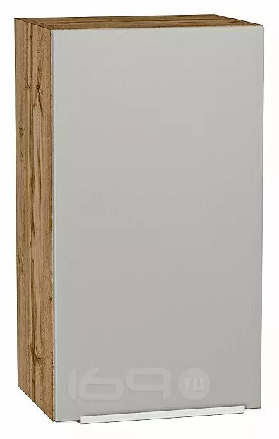 Шкаф верхний с 1-ой дверцей Фьюжн Silky Light Grey Дуб Вотан 716*400*320