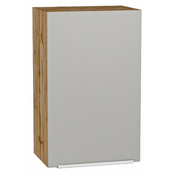 Шкаф верхний с 1-ой дверцей Фьюжн Silky Light Grey  Дуб Вотан 716*450*320