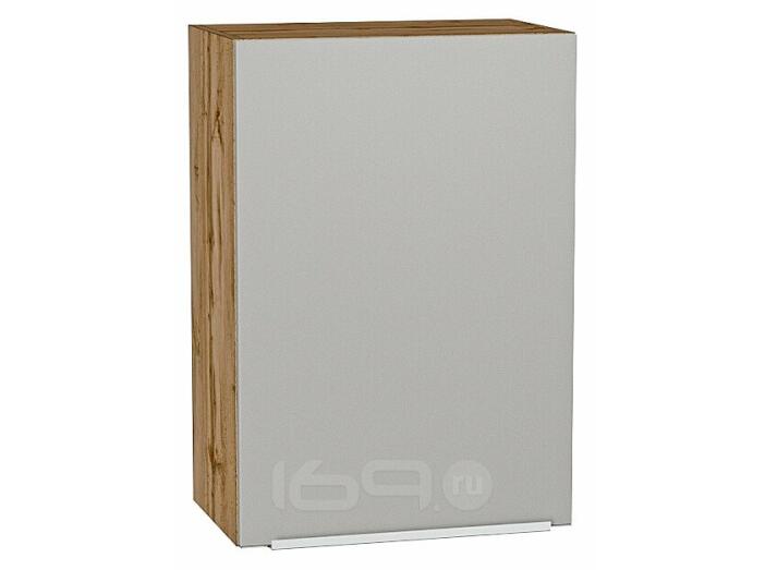 Шкаф верхний с 1-ой дверцей Фьюжн Silky Light Grey  Дуб Вотан 716*500*320
