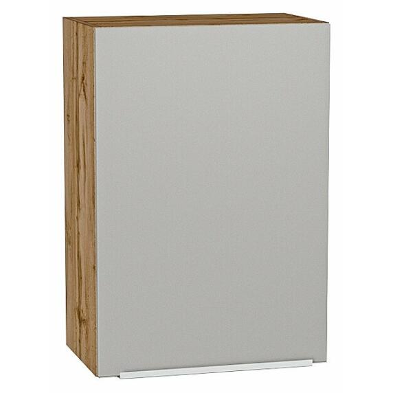 Шкаф верхний с 1-ой дверцей Фьюжн Silky Light Grey  Дуб Вотан 716*500*320