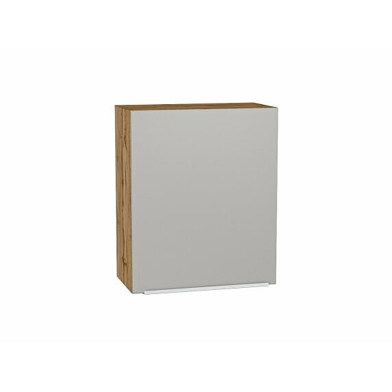 Шкаф верхний с 1-ой дверцей Фьюжн Silky Light Grey  Дуб Вотан 716*600*320