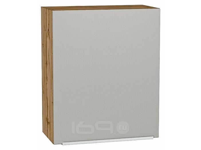 Шкаф верхний с 1-ой дверцей Фьюжн Silky Light Grey  Дуб Вотан 716*600*320