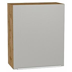 Шкаф верхний с 1-ой дверцей Фьюжн Silky Light Grey  Дуб Вотан 716*600*320
