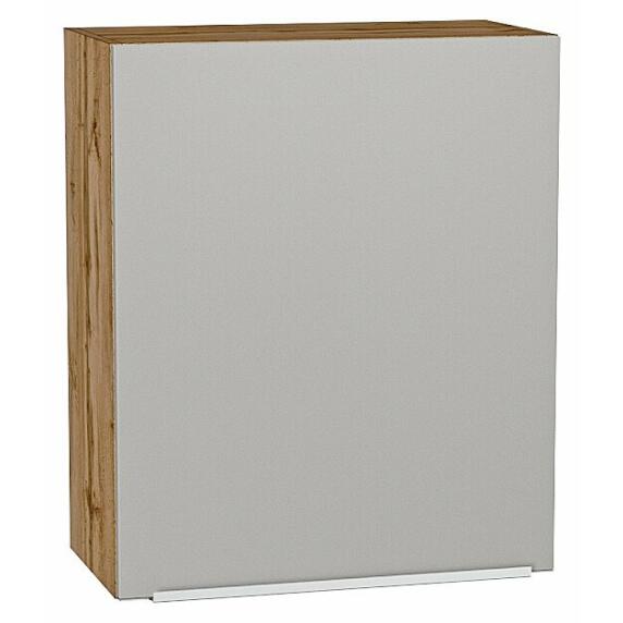 Шкаф верхний с 1-ой дверцей Фьюжн Silky Light Grey  Дуб Вотан 716*600*320