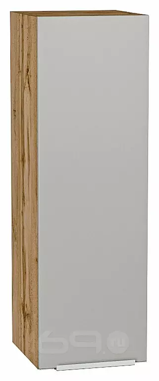 Шкаф верхний с 1-ой дверцей Фьюжн Silky Light Grey Дуб Вотан 920*300*320