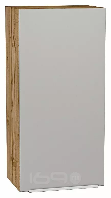 Шкаф верхний с 1-ой дверцей Фьюжн Silky Light Grey  Дуб Вотан 920*450*320