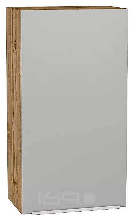 Шкаф верхний с 1-ой дверцей Фьюжн Silky Light Grey  Дуб Вотан 920*500*320