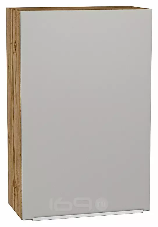 Шкаф верхний с 1-ой дверцей Фьюжн Silky Light Grey  Дуб Вотан 920*600*320