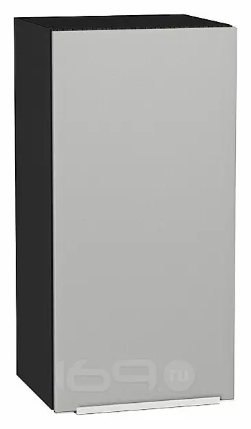 Шкаф верхний с 1-ой дверцей Фьюжн Silky Light Grey Graphite 716*350*320