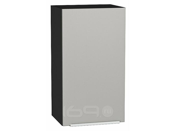 Шкаф верхний с 1-ой дверцей Фьюжн Silky Light Grey  Graphite 716*400*320
