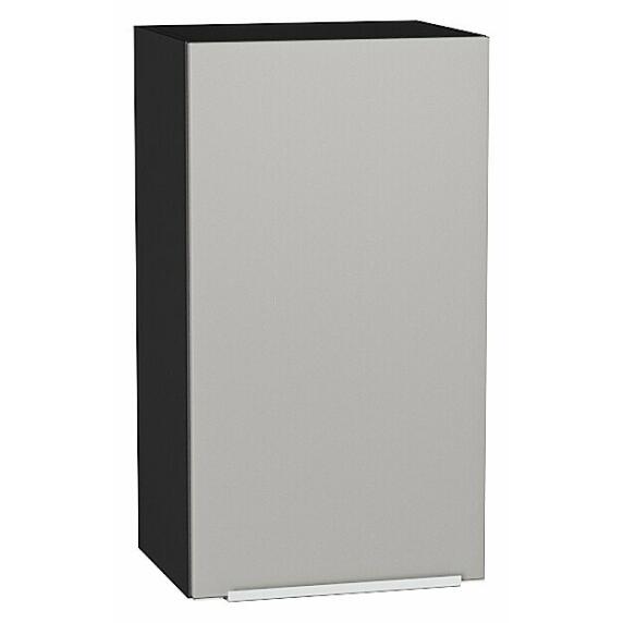 Шкаф верхний с 1-ой дверцей Фьюжн Silky Light Grey  Graphite 716*400*320