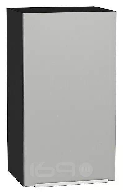 Шкаф верхний с 1-ой дверцей Фьюжн Silky Light Grey  Graphite 716*400*320