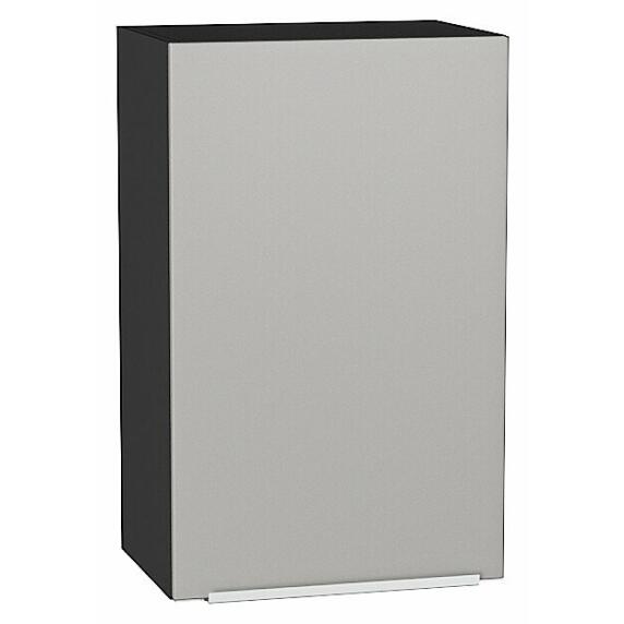Шкаф верхний с 1-ой дверцей Фьюжн Silky Light Grey  Graphite 716*450*320