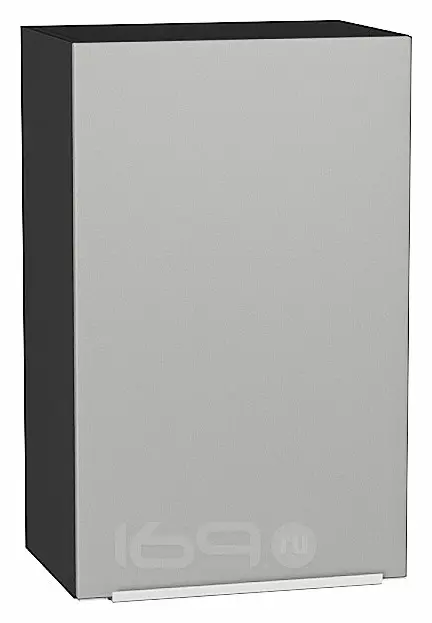 Шкаф верхний с 1-ой дверцей Фьюжн Silky Light Grey  Graphite 716*450*320