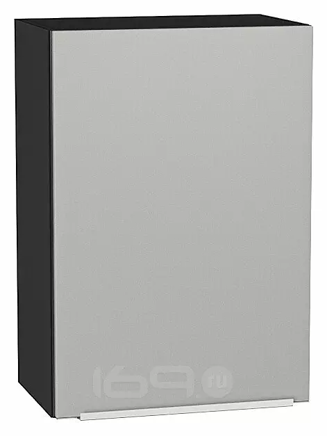 Шкаф верхний с 1-ой дверцей Фьюжн Silky Light Grey Graphite 716*500*320