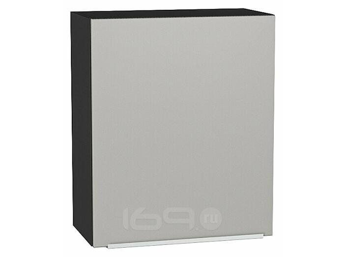 Шкаф верхний с 1-ой дверцей Фьюжн Silky Light Grey  Graphite 716*600*320