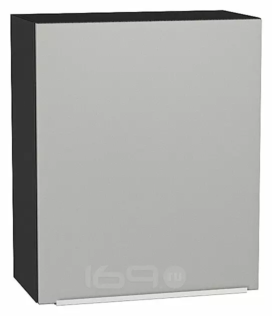 Шкаф верхний с 1-ой дверцей Фьюжн Silky Light Grey Graphite 716*600*320
