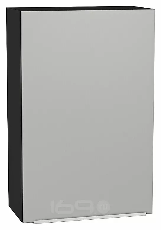 Шкаф верхний с 1-ой дверцей Фьюжн Silky Light Grey  Graphite 920*600*320