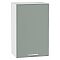 Шкаф верхний с 1-ой дверцей Квадро Аквамарин/Белый 716*450*321