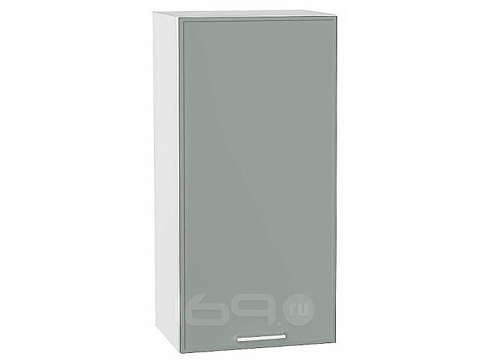 Шкаф верхний с 1-ой дверцей Квадро Аквамарин/Белый 920*450*321