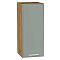 Шкаф верхний с 1-ой дверцей Квадро Аквамарин/Дуб Вотан 716*300*321