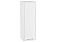 Шкаф верхний с 1-ой дверцей Квадро Белый/Белый 920*300*321