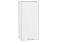 Шкаф верхний с 1-ой дверцей Квадро Белый/Белый 920*450*321