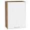 Шкаф верхний с 1-ой дверцей Квадро Белый/Дуб Вотан 716*500*321