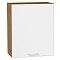 Шкаф верхний с 1-ой дверцей Квадро Белый/Дуб Вотан 716*600*321