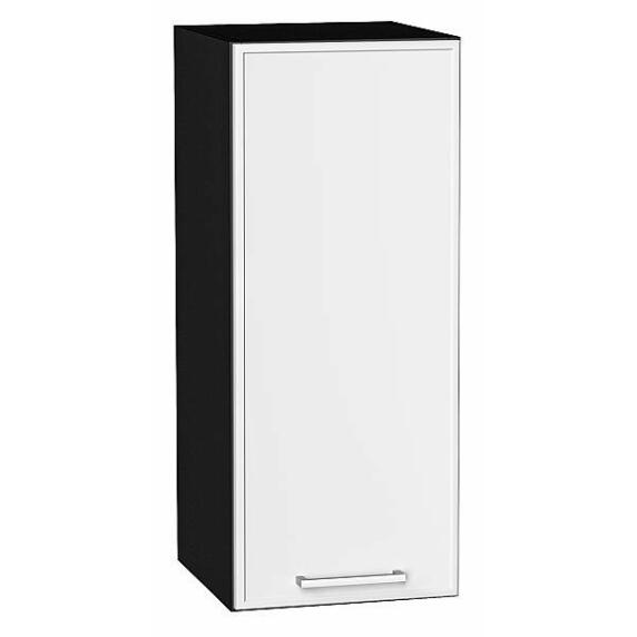 Шкаф верхний с 1-ой дверцей Квадро Белый/Graphite 716*300*321